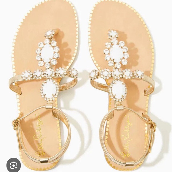 COPY - Lilly Pulitzer Katie Embellished Sandal. - Picture 2 of 5